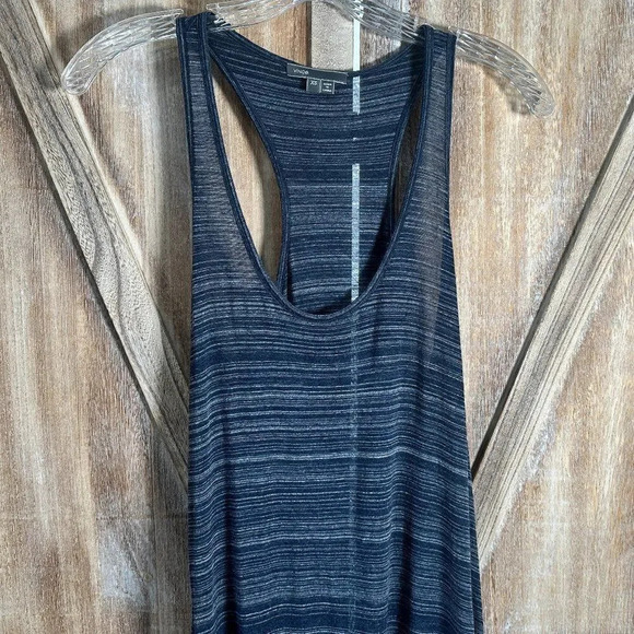 Vince Heather Blue Racerback Space Dye Maxi Dress - Picture 5 of 8